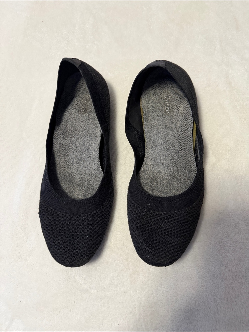 Women's Allbirds Black Knit Ballet Flats - Comfortable Everyday Slip-On